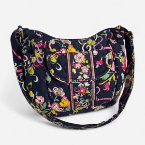 Vera Bradley Quilted Crossbody Bag in Retired Ribbons Pattern (2012)